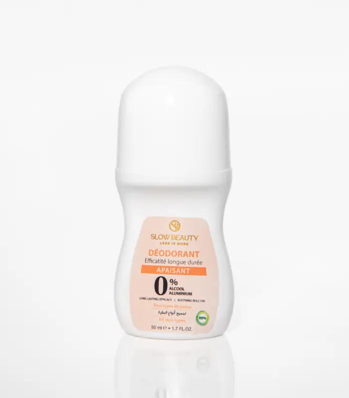 Déodorant-naturel-apaisant Déodorant naturel apaisant Slow Beauty longue durée sans alcool sans aluminium cosmétique naturel