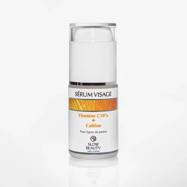 Sérum visage Slow Beauty à la vitamine C10% et caféine pour tous types de peaux