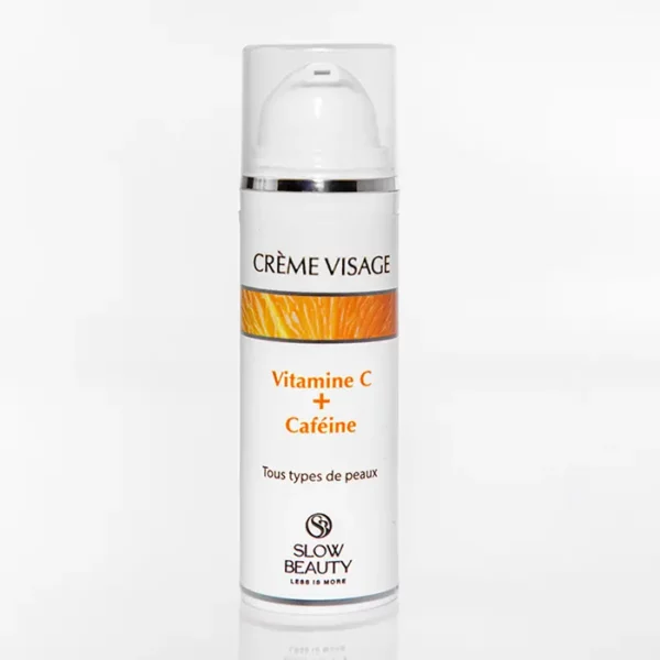 Crème visage Slow Beauty à la vitamine C et caféine pour tous types de peaux