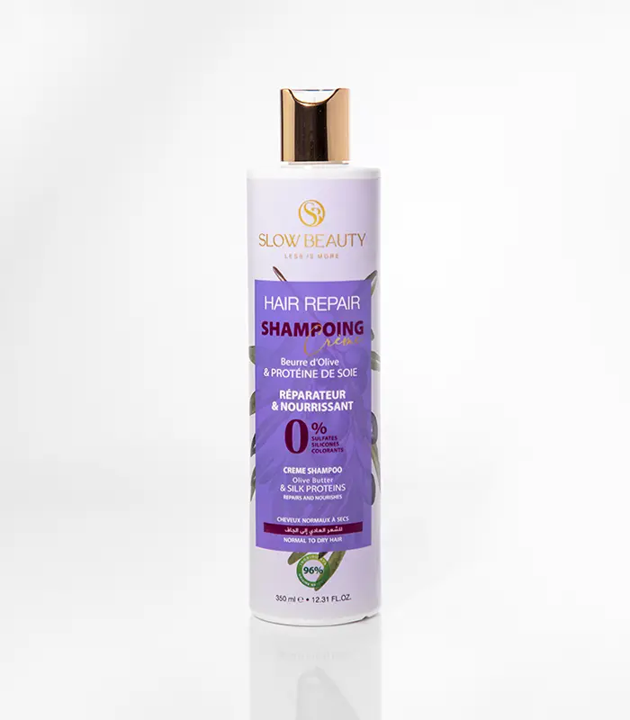 shampoing-réparateur-nourrissant-cheveux normaux à secs Shampoing Hair Repair Slow Beauty réparateur et nourrissant pour cheveux normaux à secs